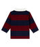 Baby boy's striped polo shirt SMOKING blue/OGRE red