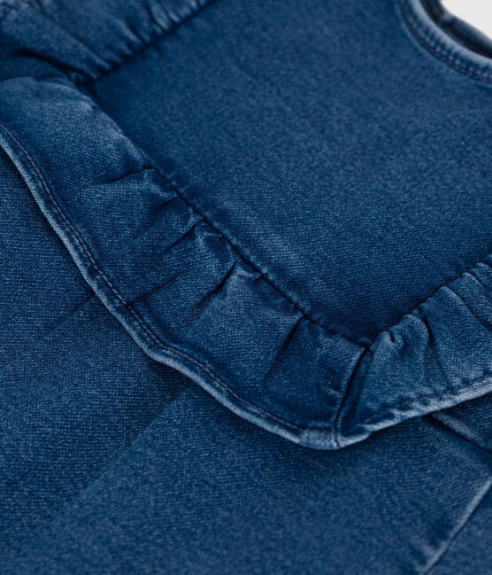 Babies' sleeveless denim dress BLEU DELAVE blue