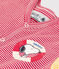 Babies' Petit Bateau X Snoopy Cotton Playsuit CORRIDA red/MARSHMALLOW white