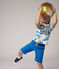 Boys' Short-Sleeved Cotton T-Shirt MARSHMALLOW white/MULTICO white