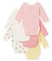 Set of 5 newborn baby girls' long sleeved bodiesuits variante 1