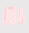 Girls' Snugfit Pink Heart Pattern Organic Cotton Pyjamas MINOIS pink/MARSHMALLOW white