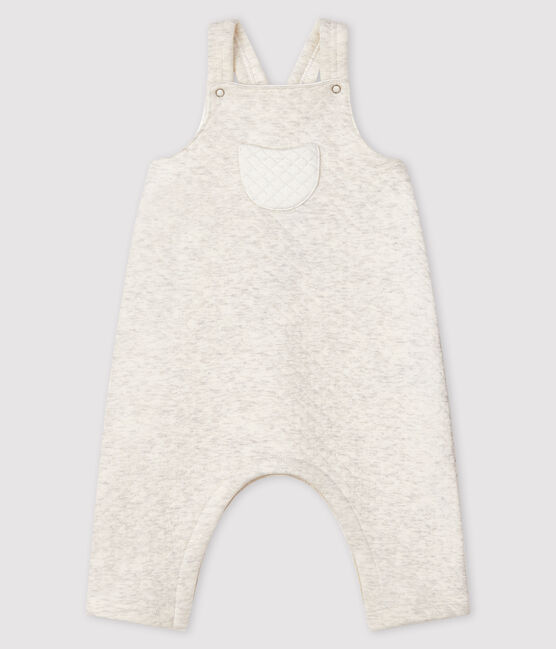 Babies' long tube-knit dungarees MONTELIMAR CHINE beige