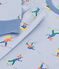 Children's pyjamas in ski-print fleece blue/multicolor