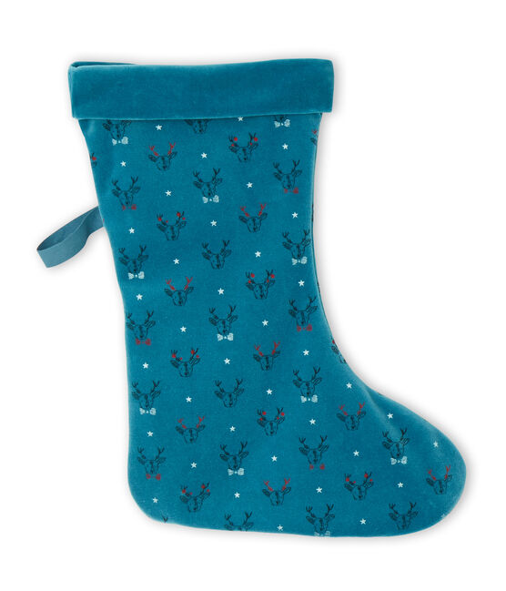 Christmas stocking CONTES blue/MULTICO white