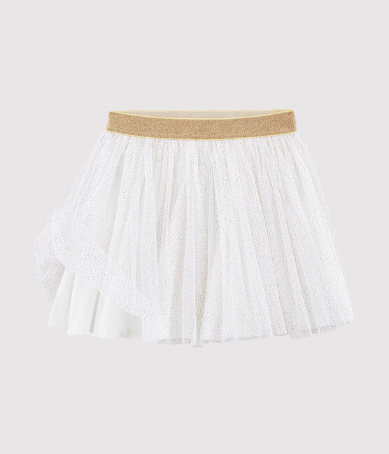 Girls' Tulle Skirt MARSHMALLOW white/OR yellow