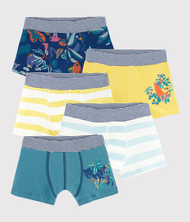 Boys' Jungle Print Boxer Shorts - 5-Piece Set multicolor