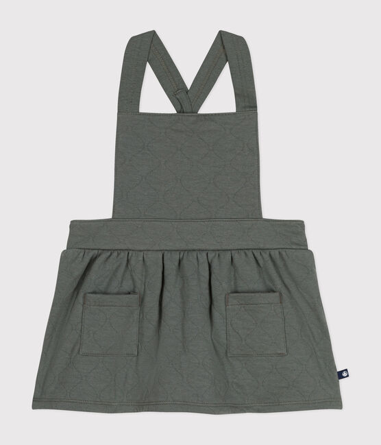 Babies' Sleeveless Quilted Tube Knit Dress THUYA green