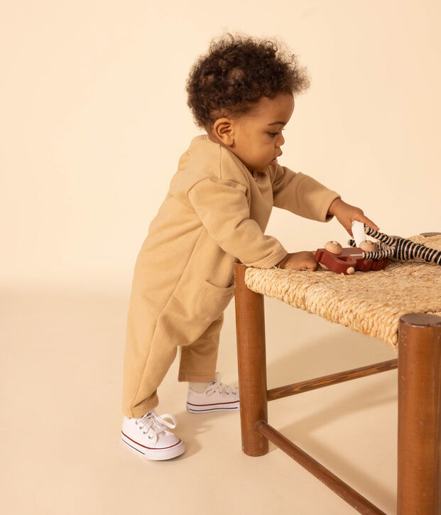 Babies' Fleece Jumpsuit beige