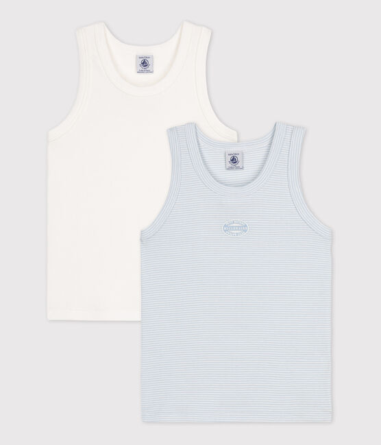 Boys' Pinstriped Cotton Vests - 2-Pack variante 1