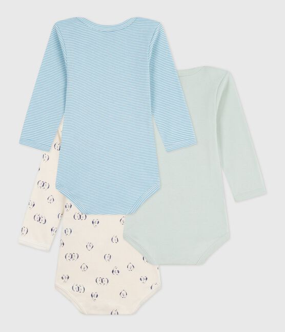 Pack of babies' long-sleeved penguin-print cotton bodies variante 1