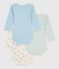 Pack of babies' long-sleeved penguin-print cotton bodies variante 1