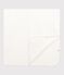 Lightweight baby blanket in openwork cotton, plain, heart white