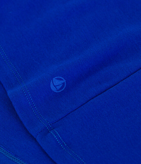 Women's Iconic plain cotton T-shirt SURF blue