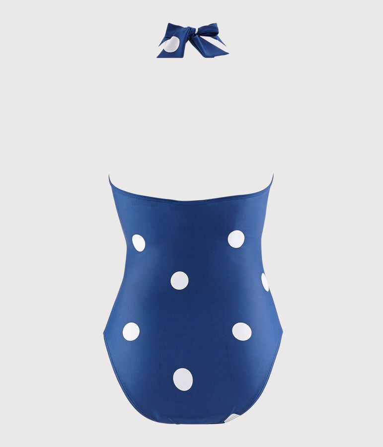 Women's Recycled 1-Piece Swimsuit blue/white