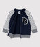 Babies' Fleece Baseball Jacket blue/white