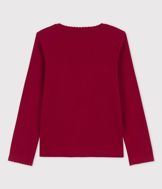 Children's Unisex Long-Sleeved T-Shirt SANGRIA red