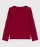 Children's Unisex Long-Sleeved T-Shirt SANGRIA red