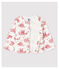 Baby Girls' Print Fleece Cardigan MARSHMALLOW white/TERKUIT red