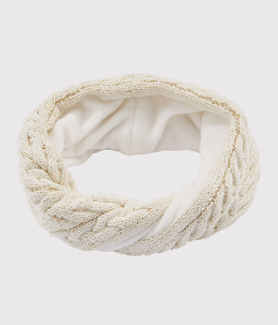 Girls' Snood MARSHMALLOW white/OR yellow