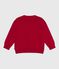 Children's wool and cotton cardigan with little motifs TERKUIT red/SOIR