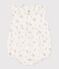 Babies' floral print cotton rompers MARSHMALLOW white/MULTICO white