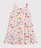 Girl's sleeveless cotton dress MARSHMALLOW white/MULTICO white