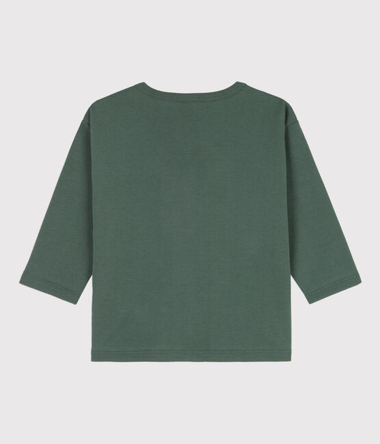 Babies' Long-Sleeved Cotton T-shirt VALLEE green