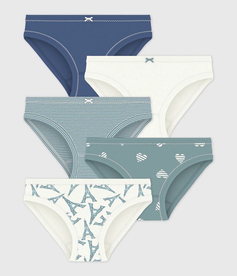 Pack of children's printed cotton pants multicolor