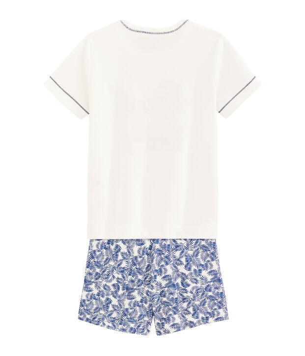 Boys' Ribbed Short Pyjamas white/multicolor