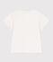 Children's plain short-sleeved cotton T-shirt MARSHMALLOW white