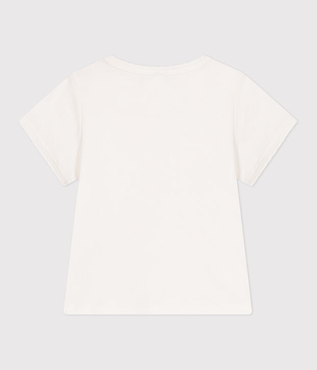 Children's plain short-sleeved cotton T-shirt white