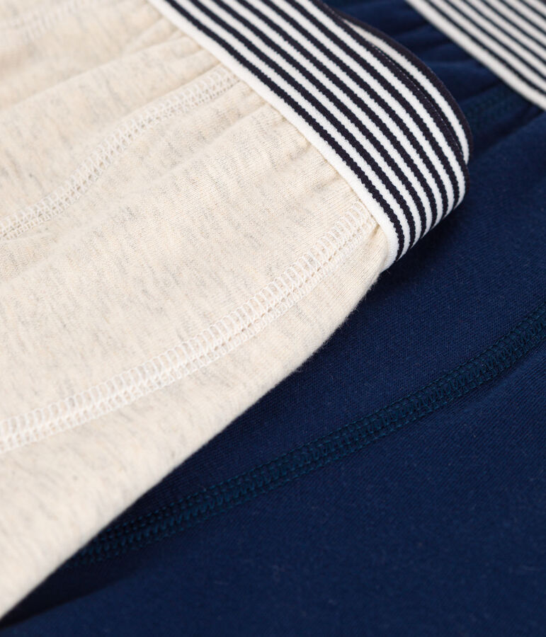 Boys' Plain Cotton and Elastane Boxer Shorts - 2-Pack multicolor