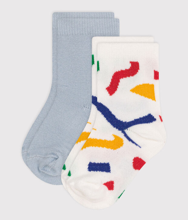 Children's Printed Cotton Socks - 2-Pack multicolor