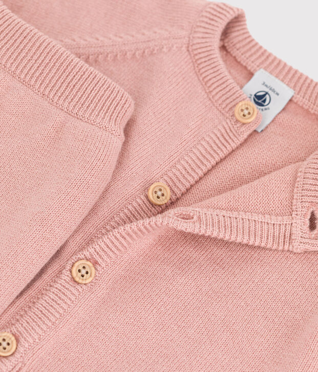 Babies' Wool/Cotton Knit Clothing - 2-Piece Set pink