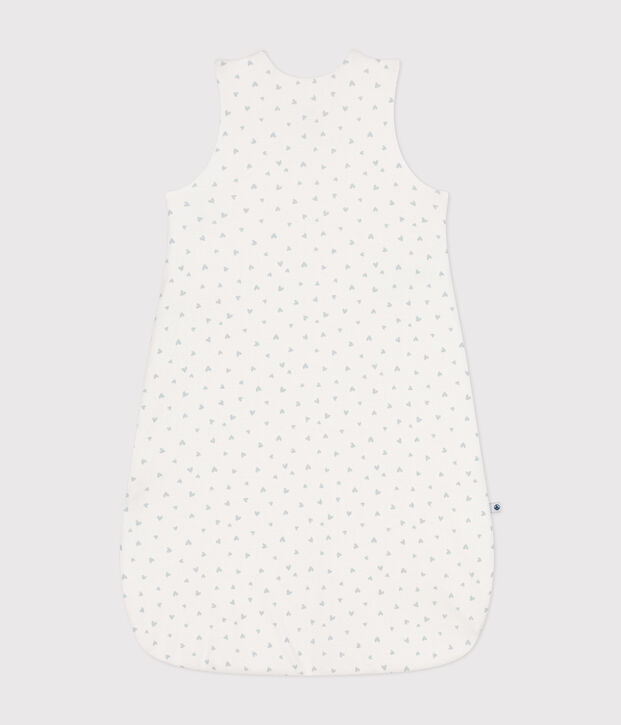 Babies' cotton TOG 1.5 sleeping bag white/blue
