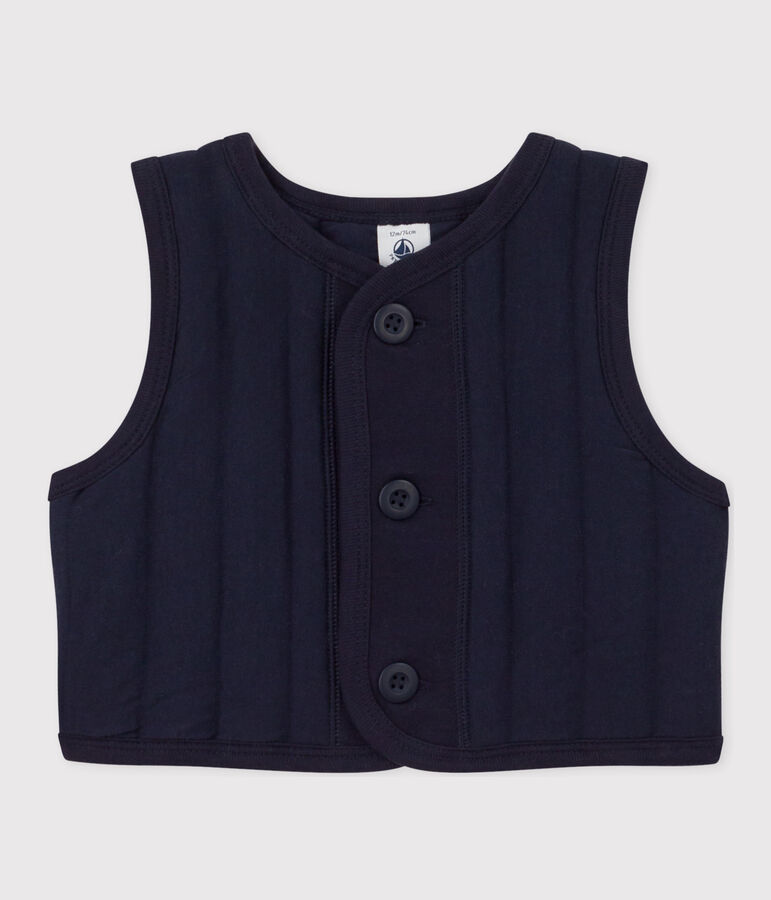 Babies' Unisex Quilted Tube Knit Bodywarmer blue