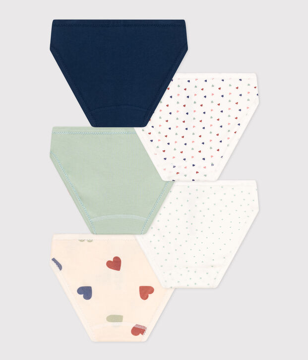 Children's Cotton Heart Knickers - 5-Pack multicolor