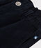Girls' plain corduroy trousers SMOKING blue