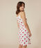 Women's cotton babydoll nightdress MARSHMALLOW white/TERKUIT red
