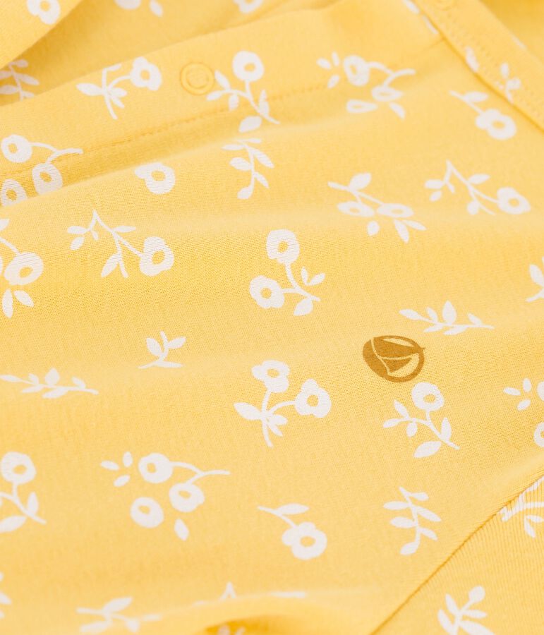 Girls' Print Cotton Cardigan yellow/white