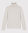 Women's Warm Iconic Roll Neck T-Shirt BELUGA CHINE grey