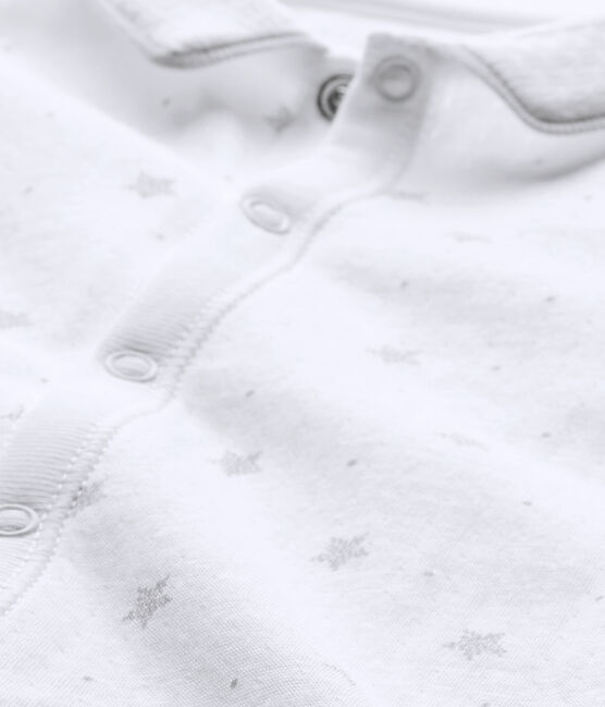 Baby's unisex 2-in-1 one-piece / sleep sack ECUME white/SHITAKE brown