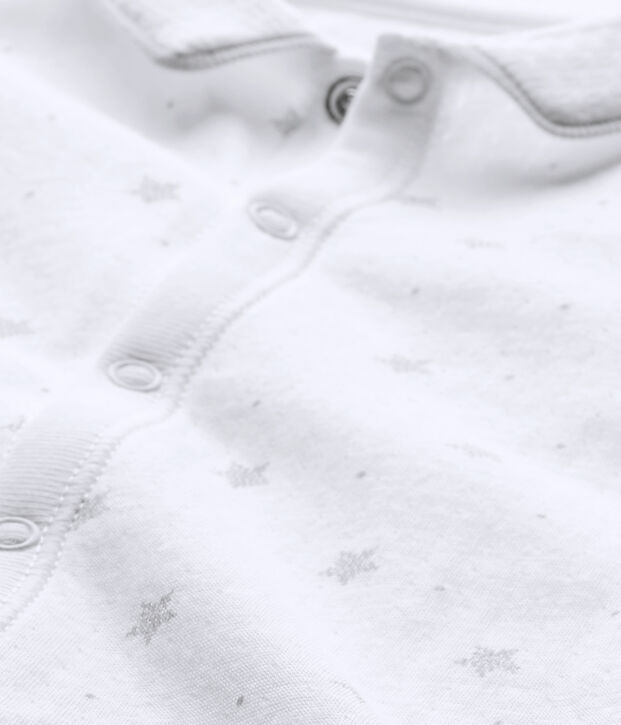 Baby's unisex 2-in-1 one-piece / sleep sack white/brown