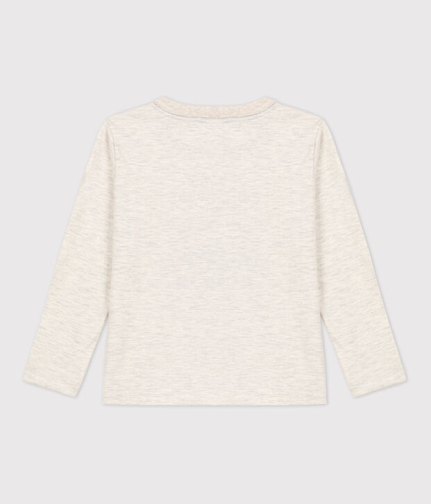 Boys' Long-Sleeved Cotton T-Shirt beige