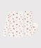 Very fitted children's pajamas in printed cotton MARSHMALLOW /PEONIA /MULTICO