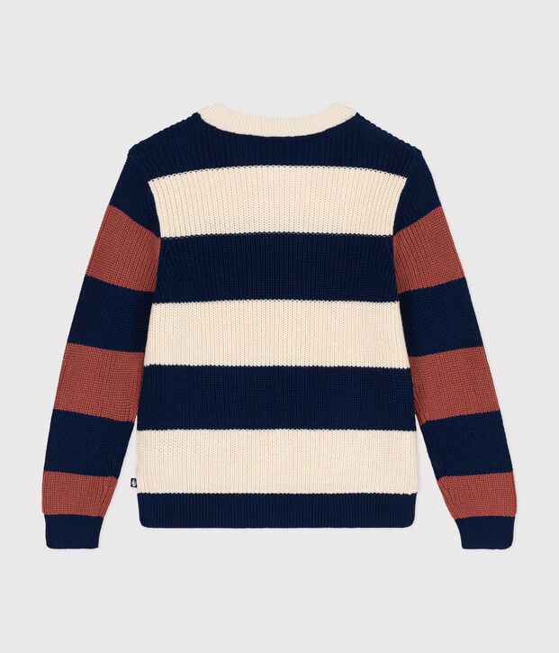 Women's Striped Cotton Pullover Ecru/multicolor