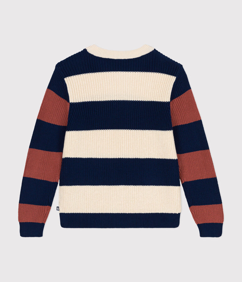 Women's Striped Cotton Pullover Ecru/multicolor