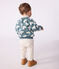Babies' owl-print cotton sweatshirt GOBELIN grey/MULTICO