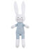 Babies' Jersey Bunny Comforter FONTAINE blue/MARSHMALLOW white